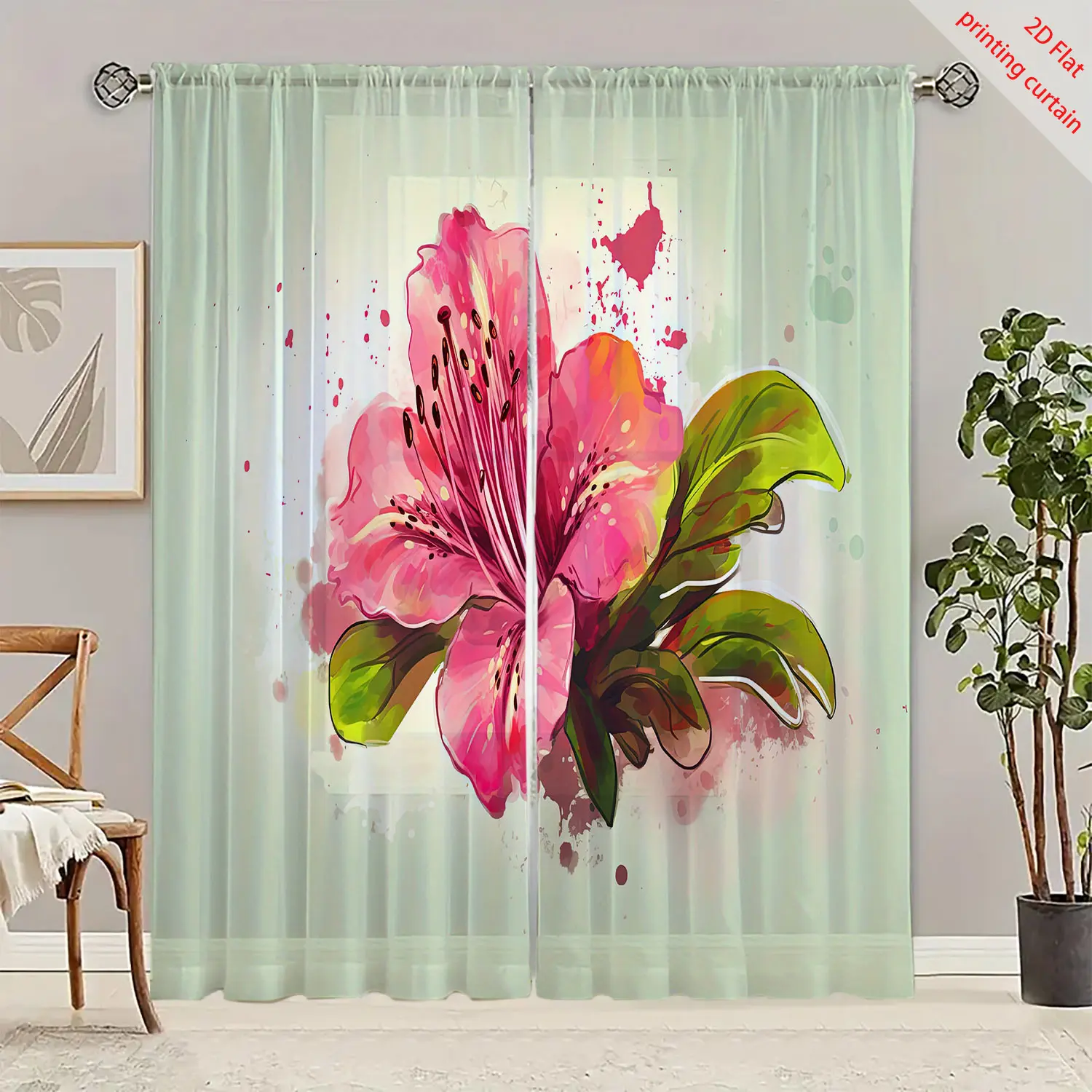 Floral Aesthetic Green Background Printed Transparent Screen Curtain for Home Office Dormitory Window Decoration
Floral Aesthetic Green Background Printed Transparent Screen Curtain for Home Office Dormitory Window Decoration