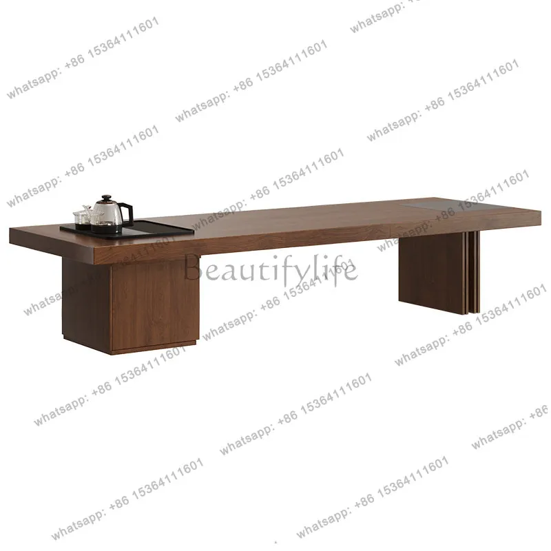 Solid wood conference tea table integrated office reception rectangular table light luxury premium
Solid wood conference tea table integrated office reception rectangular table light luxury premium