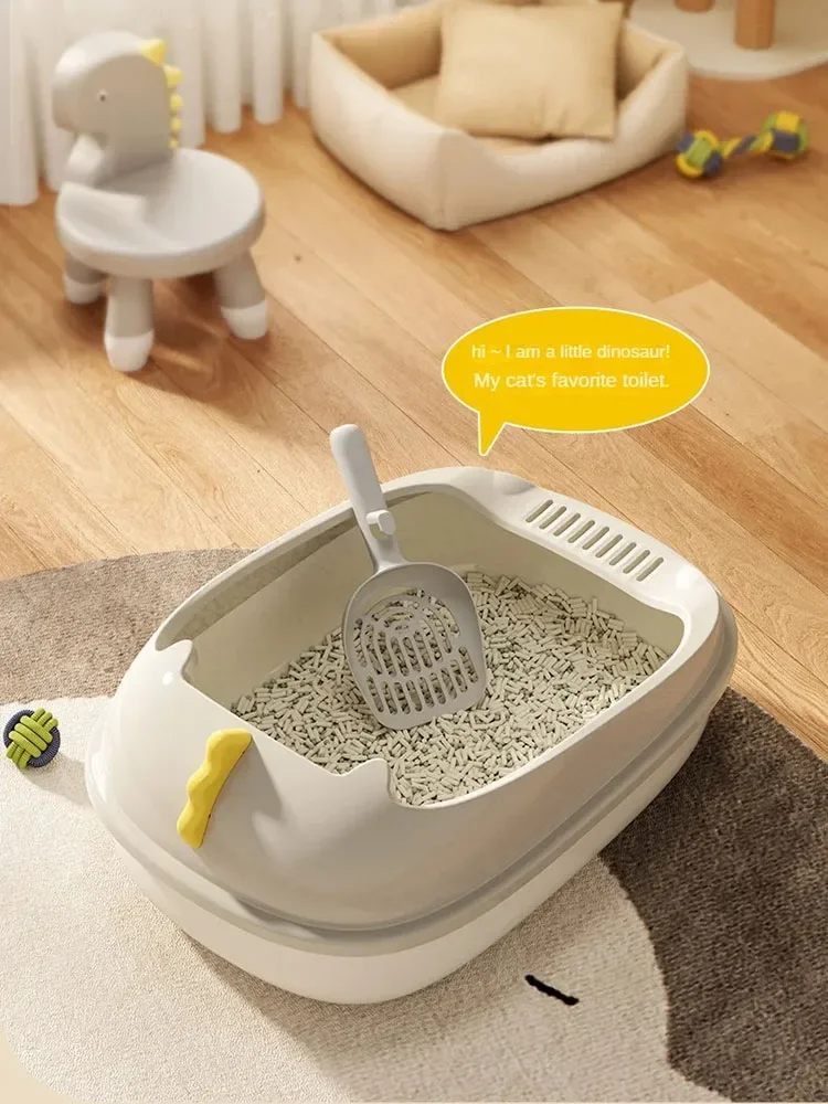 Cat Litter Box Dinosaur Semi-Enclosed Plastic Sand Box for Small Cats Animals Detachable Washable Anti-Splash Litter Toilet
Cat Litter Box Dinosaur Semi-Enclosed Plastic Sand Box for Small Cats Animals Detachable Washable Anti-Splash Litter Toilet