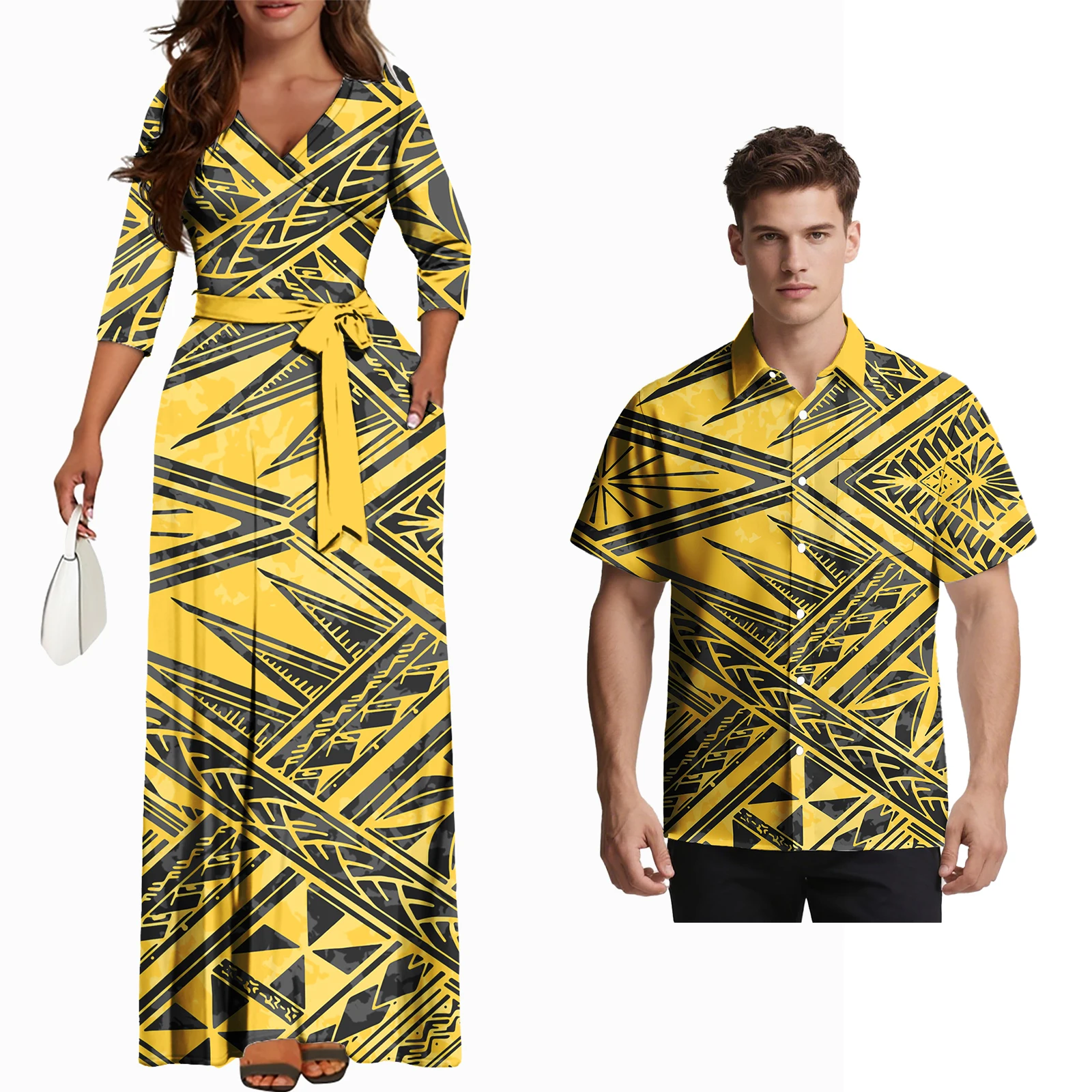 Custom Couple of Set Hawaiian Ladies Long Sleeve Dress Polynesian Print Men Shirts Samoan Tribal Party Prom Couple Match Outfits
Custom Couple of Set Hawaiian Ladies Long Sleeve Dress Polynesian Print Men Shirts Samoan Tribal Party Prom Couple Match Outfits