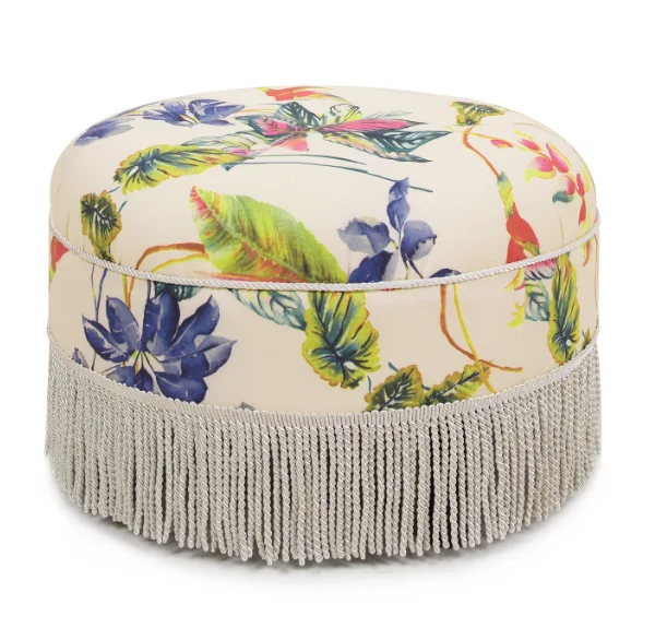 Yolanda 24" Round Upholstered Accent Ottoman, Beige & Tropical Floral
Yolanda 24" Round Upholstered Accent Ottoman, Beige & Tropical Floral