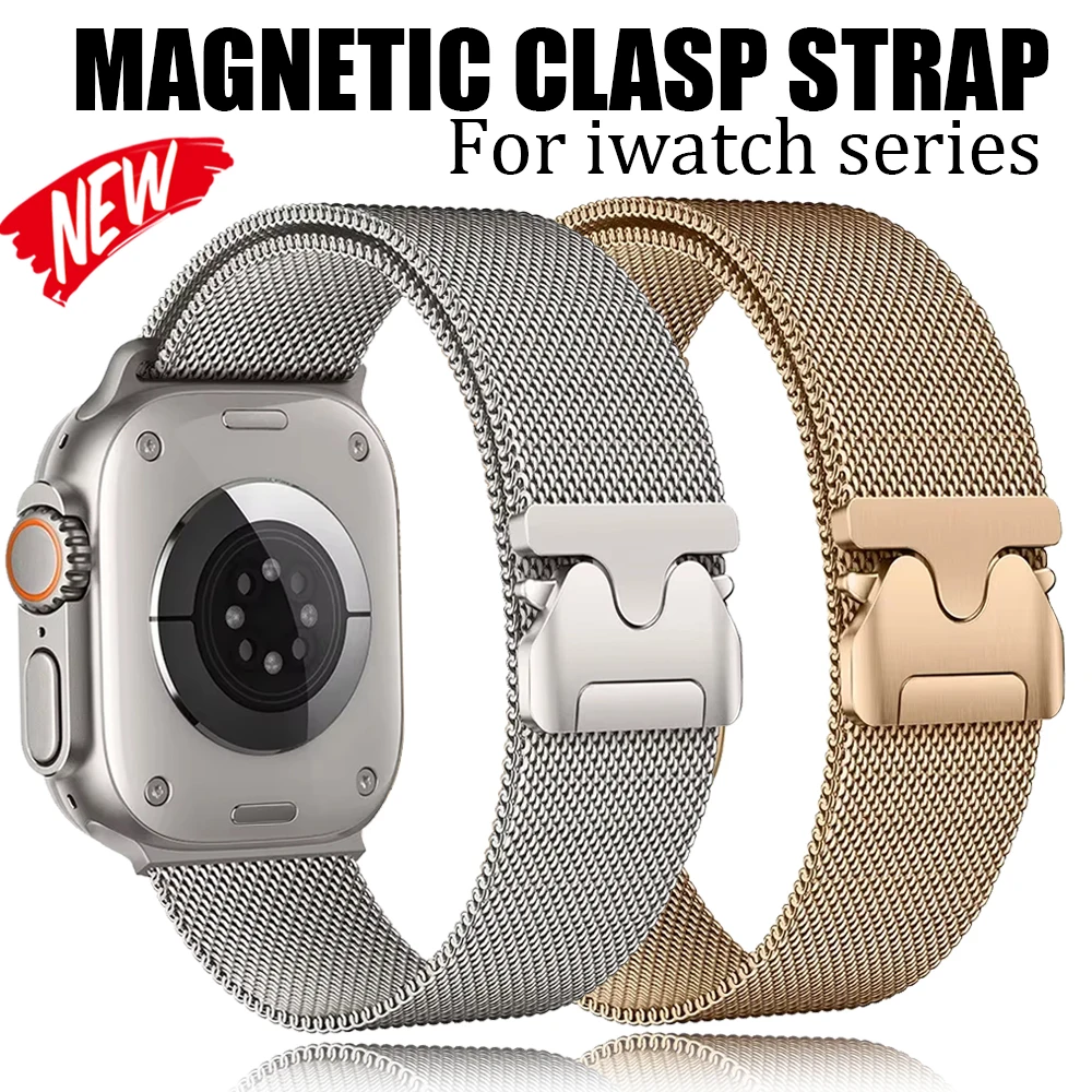 Для Apple Watch Series 10 9 8 7 6 SE Ultra2 Магнитный миланский стальной ремешок для iWatch 49 мм 46 мм 45 мм 44 мм 42 мм 38 40 41 мм Ремешок
Для Apple Watch Series 10 9 8 7 6 SE Ultra2 Магнитный миланский стальной ремешок для iWatch 49 мм 46 мм 45 мм 44 мм 42 мм 38 40 41 мм Ремешок