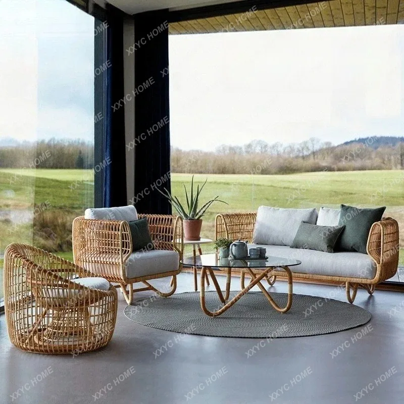 Outdoor sofa balcony villa courtyard leisure rattan chair double rattan sofa coffee table combination waterproof
Outdoor sofa balcony villa courtyard leisure rattan chair double rattan sofa coffee table combination waterproof