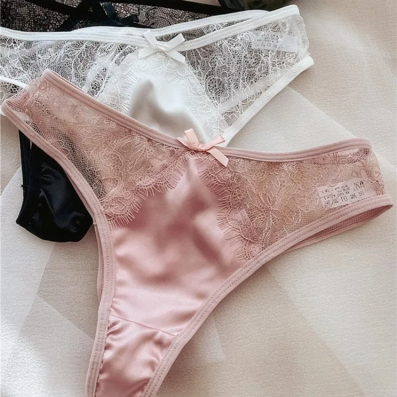 SP&CITY Romantic Lace Satin Transparent Underwear for Women Sweet Bow Hollow Out Sexy Panties Thongs Cotton Crotch Thin Briefs
SP&CITY Romantic Lace Satin Transparent Underwear for Women Sweet Bow Hollow Out Sexy Panties Thongs Cotton Crotch Thin Briefs
