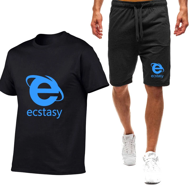 2026 Men's Streetwear Ecstasy Logo Print Summer Absorb Sweat Refreshing and non stick to the body T-shirt Pants Suits
2026 Men's Streetwear Ecstasy Logo Print Summer Absorb Sweat Refreshing and non stick to the body T-shirt Pants Suits