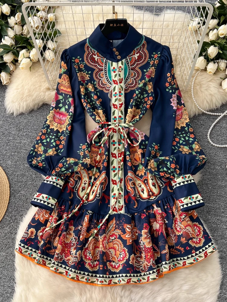 France Elegant Vintage Palace Evening Dress Women Ruffle Flounce Print Short Party Dress Female Casual Chic Festival Clothing
France Elegant Vintage Palace Evening Dress Women Ruffle Flounce Print Short Party Dress Female Casual Chic Festival Clothing