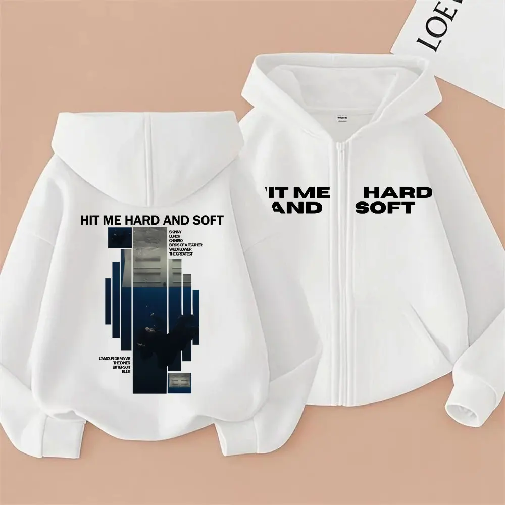 Hit Me Hard and Soft Album Graphic Zipper Hoodie Men Women Fashion Pop Music Zip Up Jacket Coat Male Vintage Hoodies Fans Gift
Hit Me Hard and Soft Album Graphic Zipper Hoodie Men Women Fashion Pop Music Zip Up Jacket Coat Male Vintage Hoodies Fans Gift