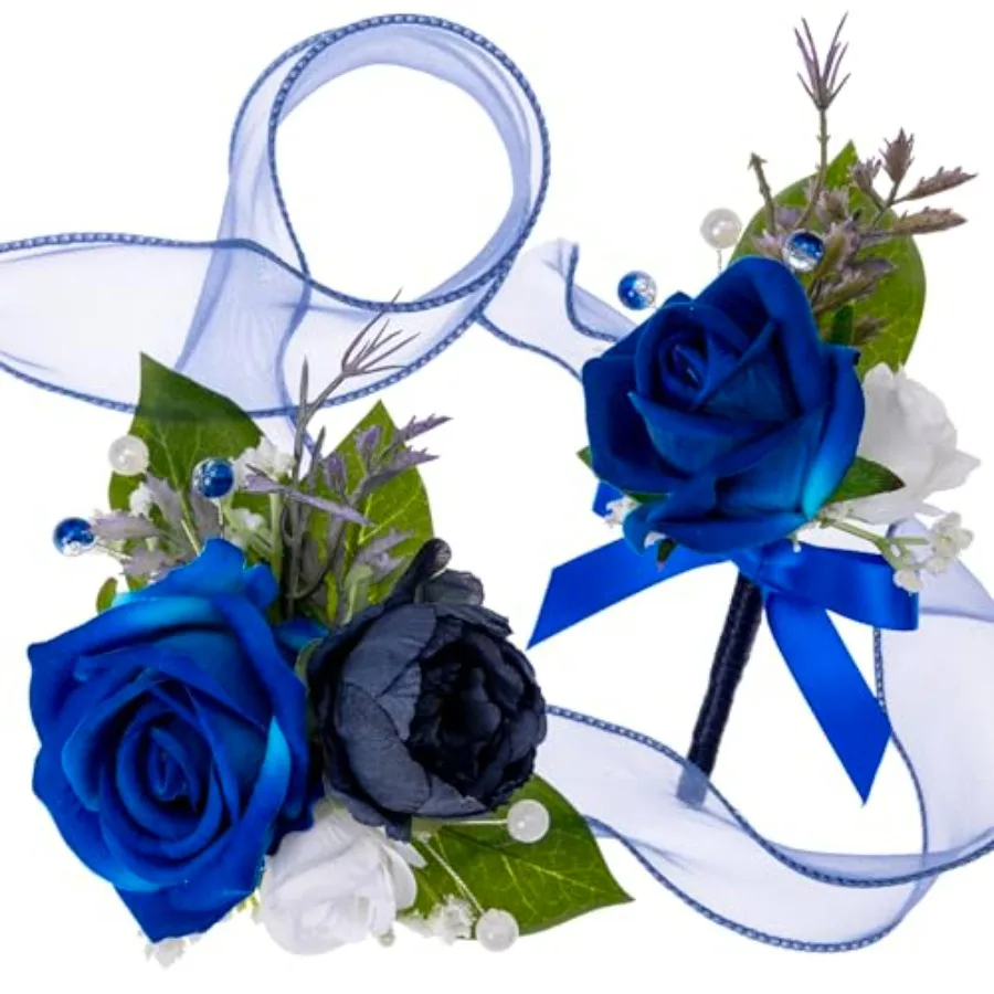 Corsage and Boutonniere Set for Prom Homecoming Graduation Wedding, Silk Wrist Corsages for Women and Boutonniere for Men with
Corsage and Boutonniere Set for Prom Homecoming Graduation Wedding, Silk Wrist Corsages for Women and Boutonniere for Men with
