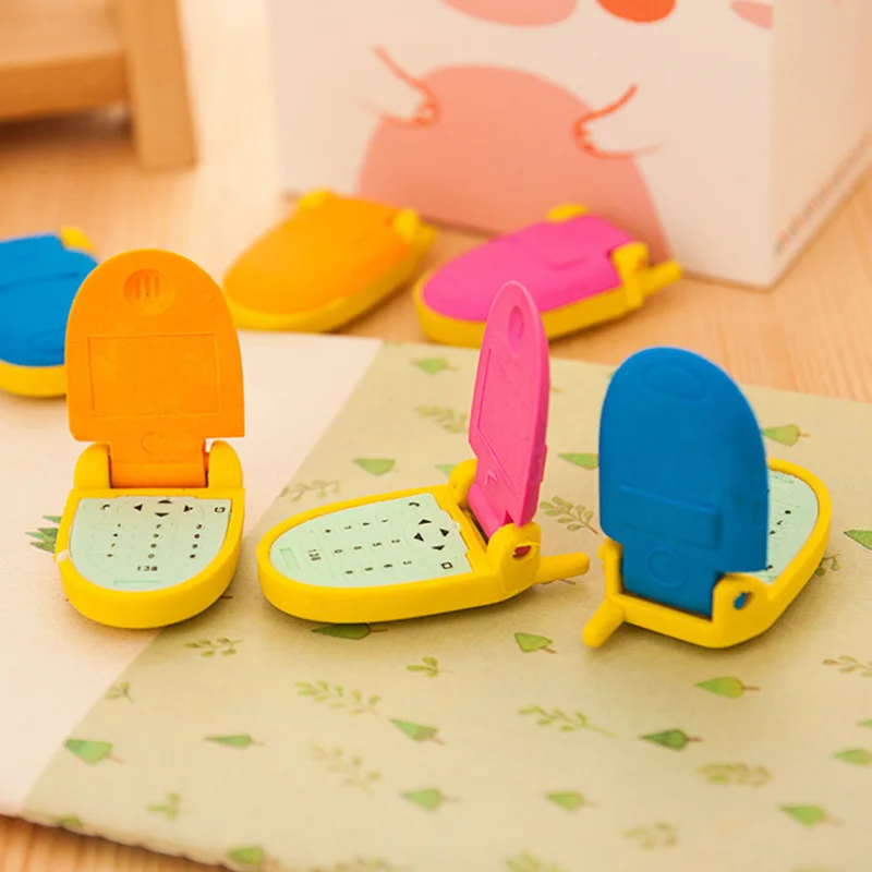 3pcs Kawaii Flip Phone Shape Pencil Eraser Rubber Creative Cute Novelty Kids Eraser Student Office School Supplies Stationery
3pcs Kawaii Flip Phone Shape Pencil Eraser Rubber Creative Cute Novelty Kids Eraser Student Office School Supplies Stationery