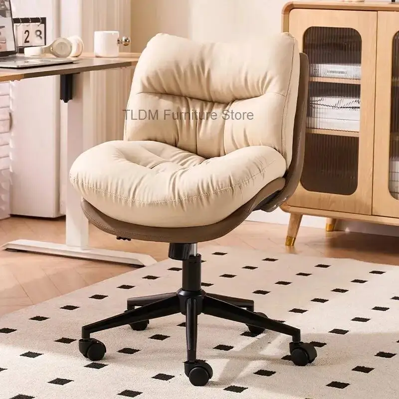 Modern Plush Leather Office Chair, Ergonomic Swivel Desk Chair, Comfortable Upholstered Computer Chair for Home Office Study
Modern Plush Leather Office Chair, Ergonomic Swivel Desk Chair, Comfortable Upholstered Computer Chair for Home Office Study