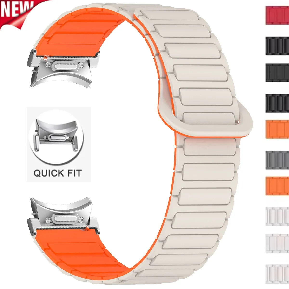 Magnetic No Gaps Loop Strap For Samsung Galaxy Watch 7/6/5/4 40 44mm Sport Silicone WatchBand 6Classic 46 47/5Pro Soft Bracelet
Magnetic No Gaps Loop Strap For Samsung Galaxy Watch 7/6/5/4 40 44mm Sport Silicone WatchBand 6Classic 46 47/5Pro Soft Bracelet