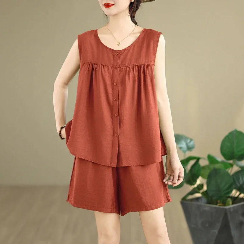 Limiguyue литературный летний хлопковый льняной комплект из 2 предметов, женский жилет без рукавов, кардиган, мягкие шорты с широкими штанинами и эластичной резинкой на талии, комплекты
Limiguyue литературный летний хлопковый льняной комплект из 2 предметов, женский жилет без рукавов, кардиган, мягкие шорты с широкими штанинами и эластичной резинкой на талии, комплекты