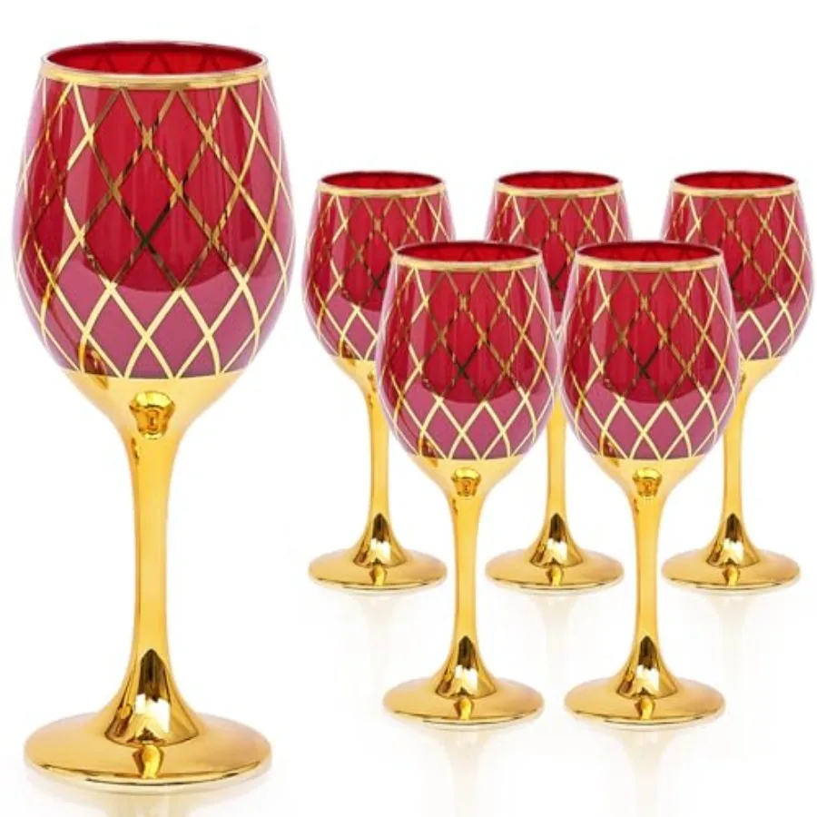 and Gold Wine Glasses Colo Stemmed and Rimmed Decorative Fancy Drinking Glass for Gifts Wedding Thanksgiving Birthday Christmas
and Gold Wine Glasses Colo Stemmed and Rimmed Decorative Fancy Drinking Glass for Gifts Wedding Thanksgiving Birthday Christmas