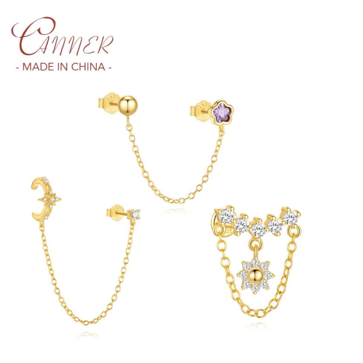 CANNER 1 Pc 925 Silver Purple Plum Blossom Zircon Drop Earrings For Women 18K Gold Sunflower Star Tassel Ins Fine Jewelry Gifts
CANNER 1 Pc 925 Silver Purple Plum Blossom Zircon Drop Earrings For Women 18K Gold Sunflower Star Tassel Ins Fine Jewelry Gifts