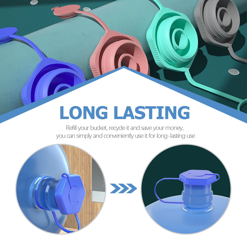 4 Pcs Water Jugs Drinking Bottle Bucket Lid Anti-spill Silicone Lids Cap Reusable Travel 
4 Pcs Water Jugs Drinking Bottle Bucket Lid Anti-spill Silicone Lids Cap Reusable Travel