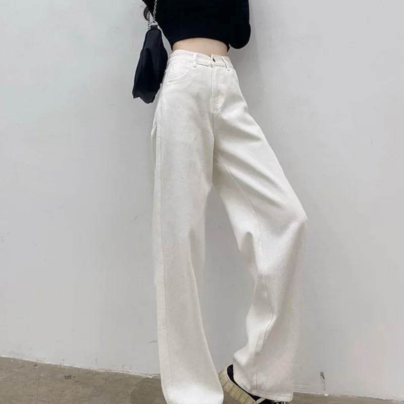 Autumn Spring Denim Pant Women Jeans Vintage Straight Trousers Fashion Female White Black Solid Loose Casual Wide Leg Pants
Autumn Spring Denim Pant Women Jeans Vintage Straight Trousers Fashion Female White Black Solid Loose Casual Wide Leg Pants