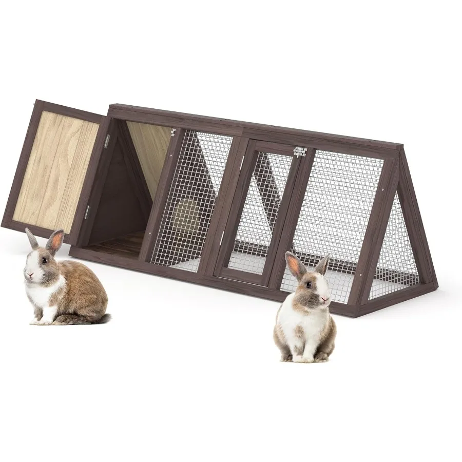 Rabbit Hutch Small Chicken Coop Outdoor AFrame Quail Cage with 2 Door Run Cage Wooden Triangle Quail Hutch with Ventilating Wir
Rabbit Hutch Small Chicken Coop Outdoor AFrame Quail Cage with 2 Door Run Cage Wooden Triangle Quail Hutch with Ventilating Wir