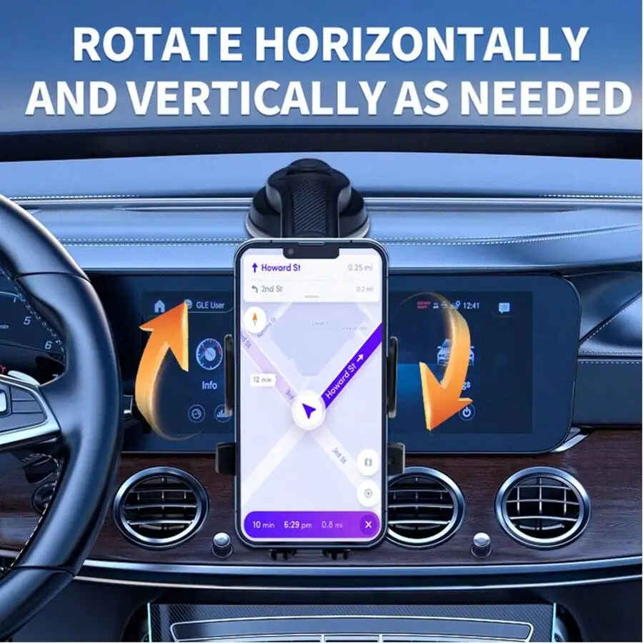 Upgraded Car Phone Holder With Adjustable Arm, Strong Suction Cup, Ergonomic Grip, Compatible With iPhone Android
Upgraded Car Phone Holder With Adjustable Arm, Strong Suction Cup, Ergonomic Grip, Compatible With iPhone Android