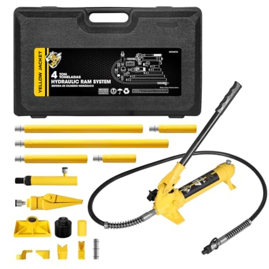 Auto body frame repair tool: 4 ton hydraulic ram jack pusher puller, blow-mold carrying case, black, portable and durable for c
Auto body frame repair tool: 4 ton hydraulic ram jack pusher puller, blow-mold carrying case, black, portable and durable for c