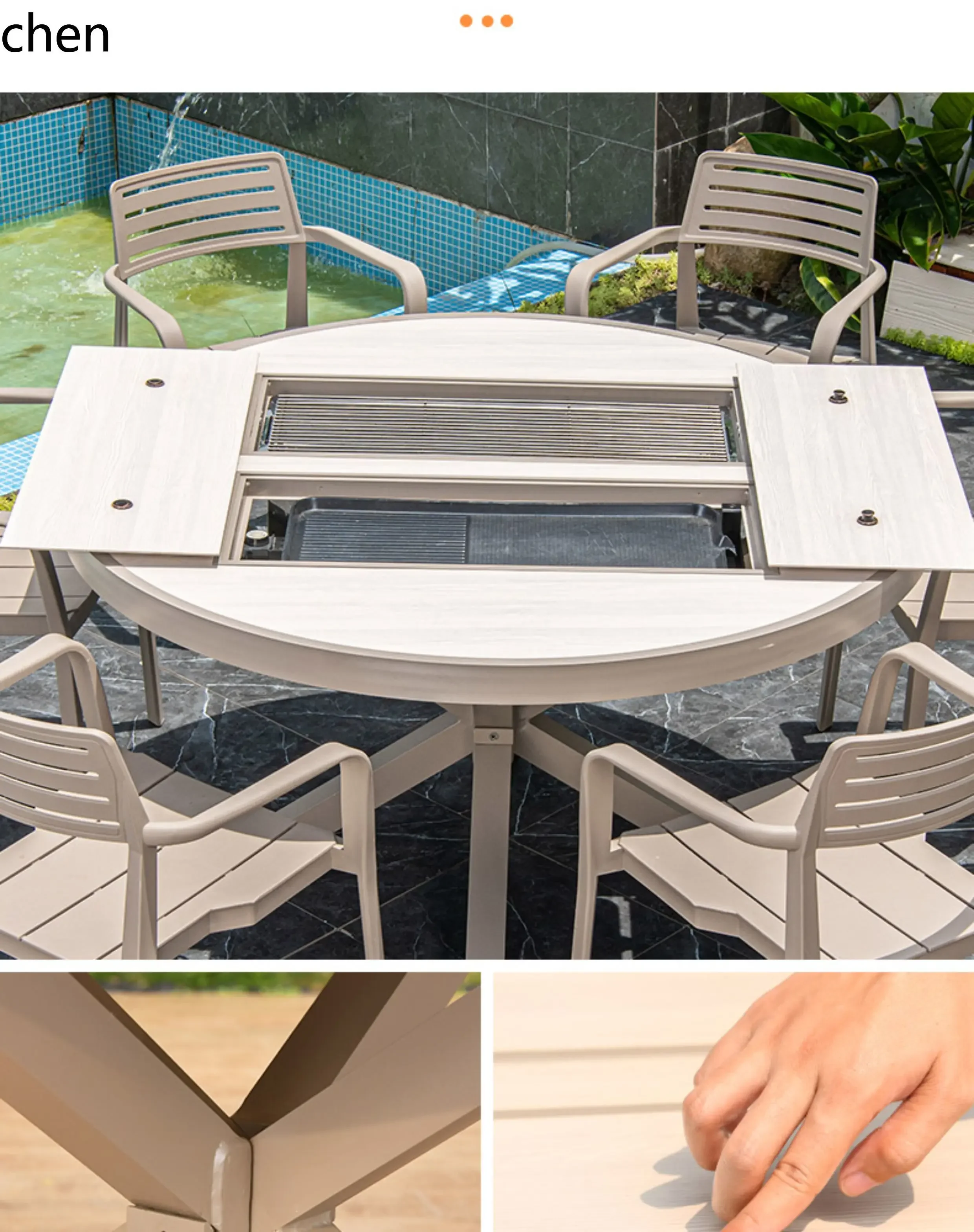 YY- Outdoor BBQ Table and Chairs Courtyard Open-air Aluminum Alloy Waterproof Dining Table and Chairs
YY- Outdoor BBQ Table and Chairs Courtyard Open-air Aluminum Alloy Waterproof Dining Table and Chairs