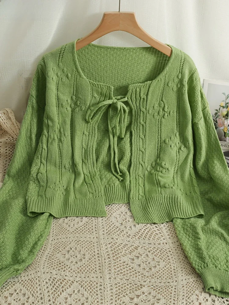 Harajpoo 2023 Bow Tie ort Cardigan Sweater for Women Autumn Season Other Material 00% Ladies Faion Knitted Wear
Harajpoo 2023 Bow Tie ort Cardigan Sweater for Women Autumn Season Other Material 00% Ladies Faion Knitted Wear