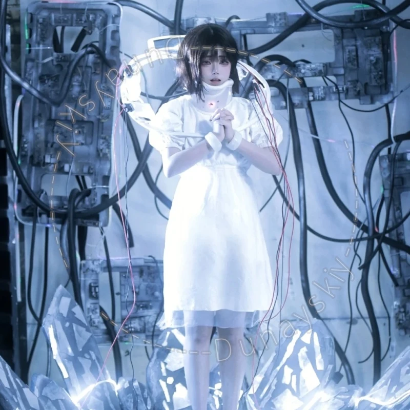 Sua Hospital Style White Long Dress Anime Alien Stage Cosplay Jirai Kei Punk Fashion Cartoon Wigs Roleplay Halloween Party 코스프레
Sua Hospital Style White Long Dress Anime Alien Stage Cosplay Jirai Kei Punk Fashion Cartoon Wigs Roleplay Halloween Party 코스프레