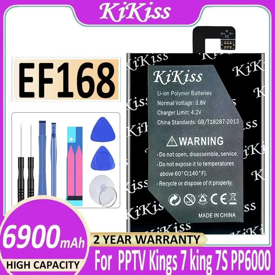 Аккумулятор EF168 6900 мАч для PPTV Kings 7 7S PP6000 Гарантия на аккумуляторы + номер трека.
Аккумулятор EF168 6900 мАч для PPTV Kings 7 7S PP6000 Гарантия на аккумуляторы + номер трека.