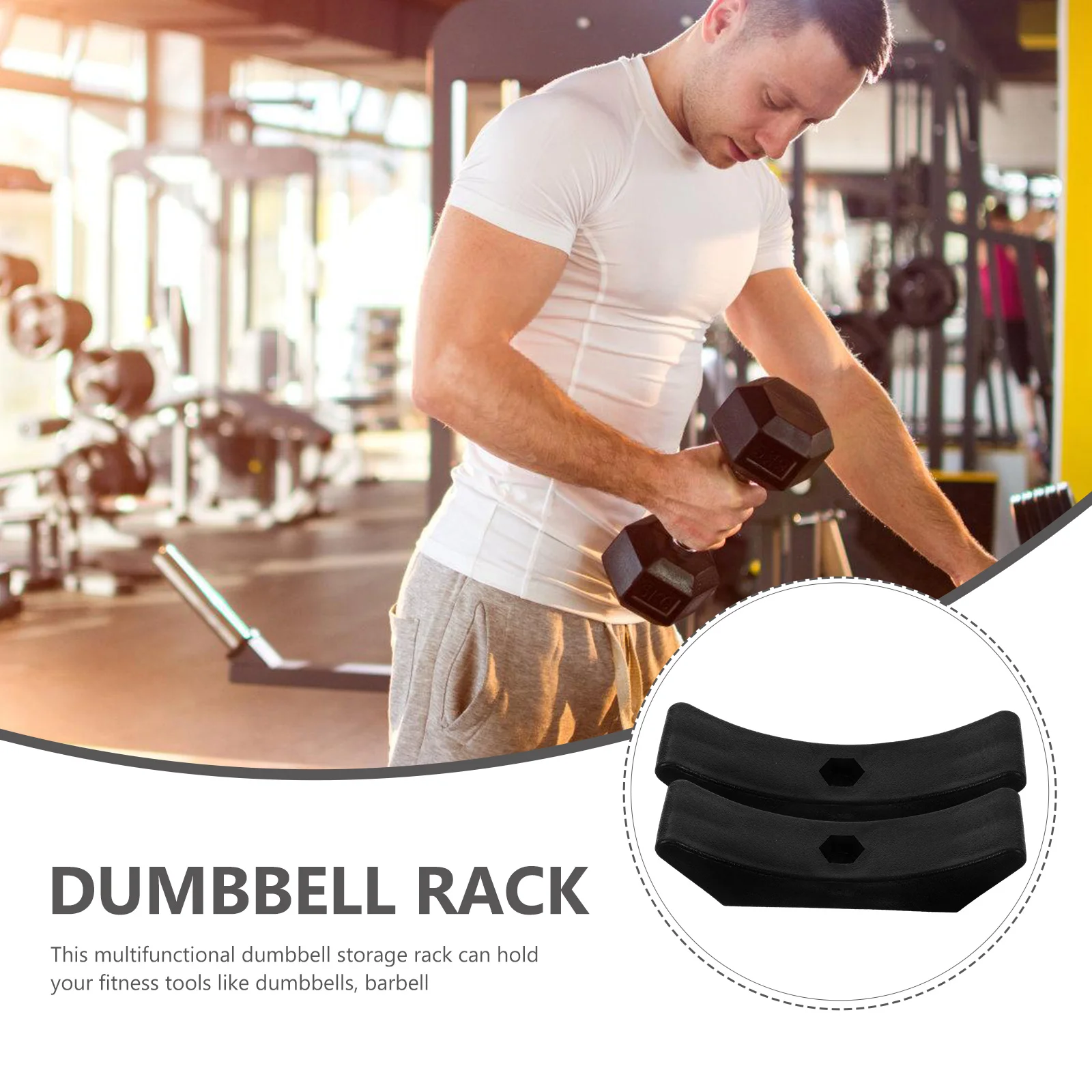 2 Pcs Dumbbell Stand Brackets Holder Black Reinforced Compression Material Weight Fitness
2 Pcs Dumbbell Stand Brackets Holder Black Reinforced Compression Material Weight Fitness