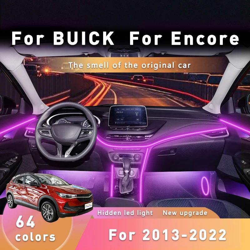 Для BUICK ENCORE для синхронизации музыки 2013-2022, динамические атмосферные огни с управлением через Bluetooth, звуковая активация, 64 цветных огни RGB
Для BUICK ENCORE для синхронизации музыки 2013-2022, динамические атмосферные огни с управлением через Bluetooth, звуковая активация, 64 цветных огни RGB