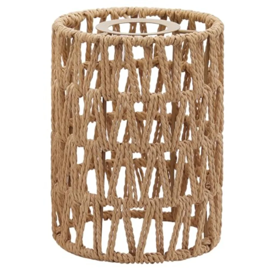1.63in Fitter Farmhouse Pendant Light Lamp Shade Cover for Chandelier, 1-Pack Boho Rattan Lamp Shades 6.3" H x 4.9" D Replaceme
1.63in Fitter Farmhouse Pendant Light Lamp Shade Cover for Chandelier, 1-Pack Boho Rattan Lamp Shades 6.3" H x 4.9" D Replaceme
