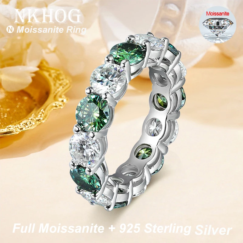 NKHOG Real 5mm Colored Moissanite Ring S925 Silver Women Men Lab Grown Diamond GRA Tested Band Engagement Wedding Rings Jewelry
NKHOG Real 5mm Colored Moissanite Ring S925 Silver Women Men Lab Grown Diamond GRA Tested Band Engagement Wedding Rings Jewelry