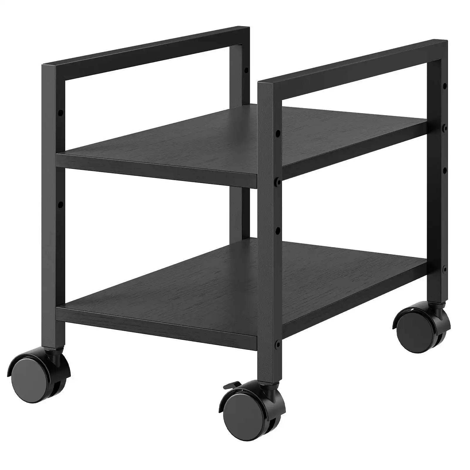 Adjustable 2-Tier PC Tower Stand with Wheels - Black Metal, Height Adjustable, Under Desk Mount for Home Office, Rustic Brown
Adjustable 2-Tier PC Tower Stand with Wheels - Black Metal, Height Adjustable, Under Desk Mount for Home Office, Rustic Brown