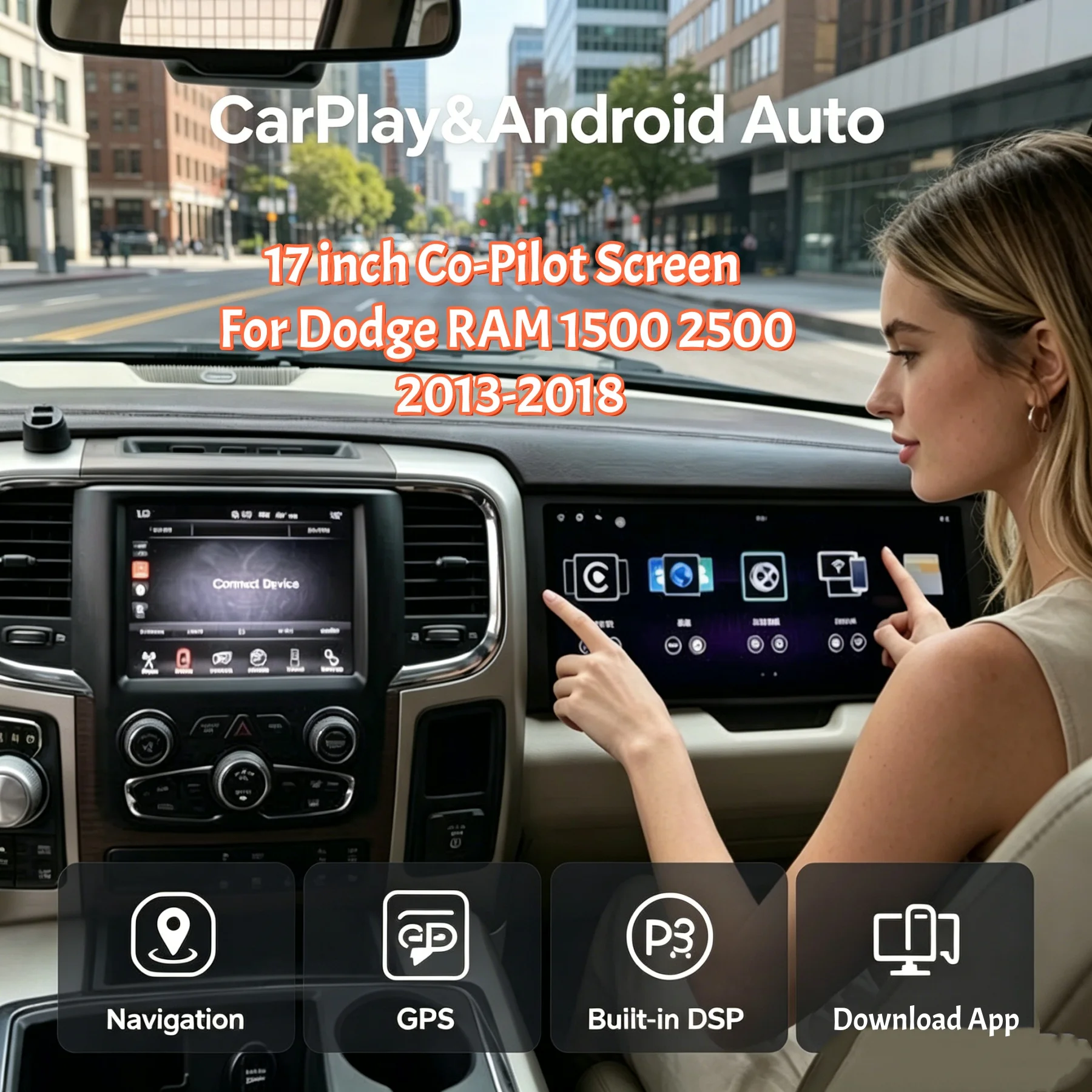 17" Co-pilot Passenger Entertainment Screen For Dodge Ram 2013-2018 Multimedia Player Wireless Navigation Stereo Radio Android
17" Co-pilot Passenger Entertainment Screen For Dodge Ram 2013-2018 Multimedia Player Wireless Navigation Stereo Radio Android
