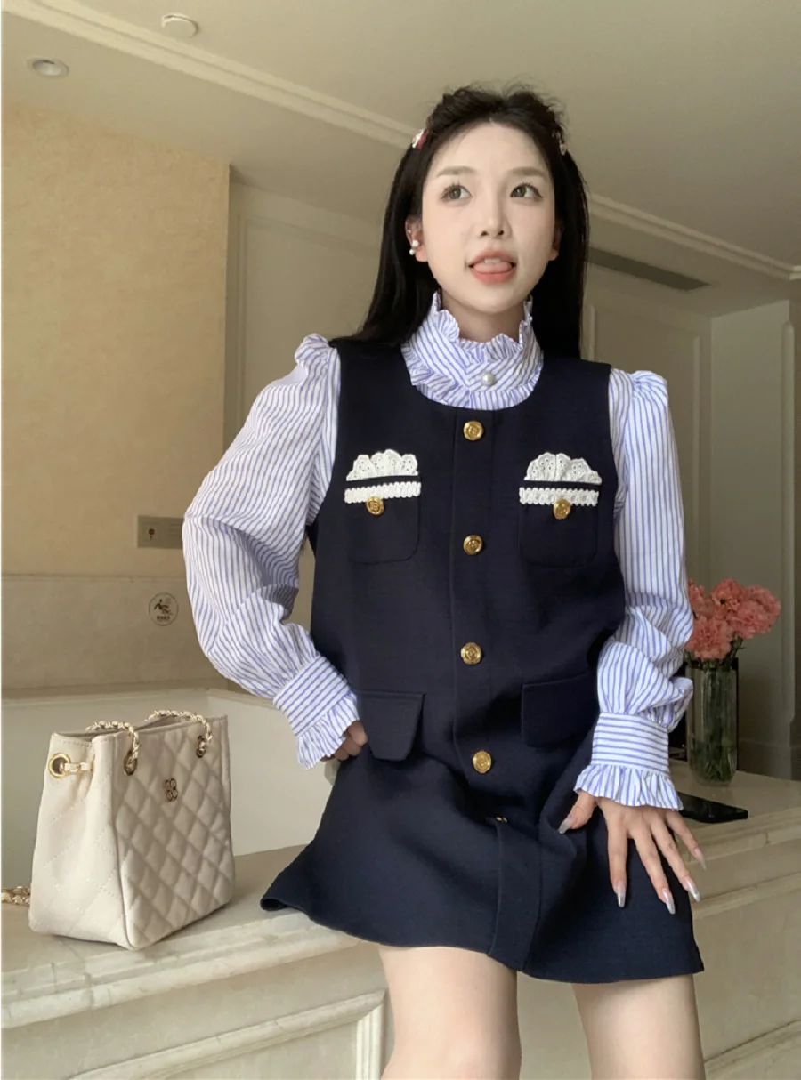 Korea Two-Piece Set Small Fragrant Style Soft Glutinous Knitted Sweater Cardigan Jacket A-Line Skirt Autumn Winter New SetColleg
Korea Two-Piece Set Small Fragrant Style Soft Glutinous Knitted Sweater Cardigan Jacket A-Line Skirt Autumn Winter New SetColleg