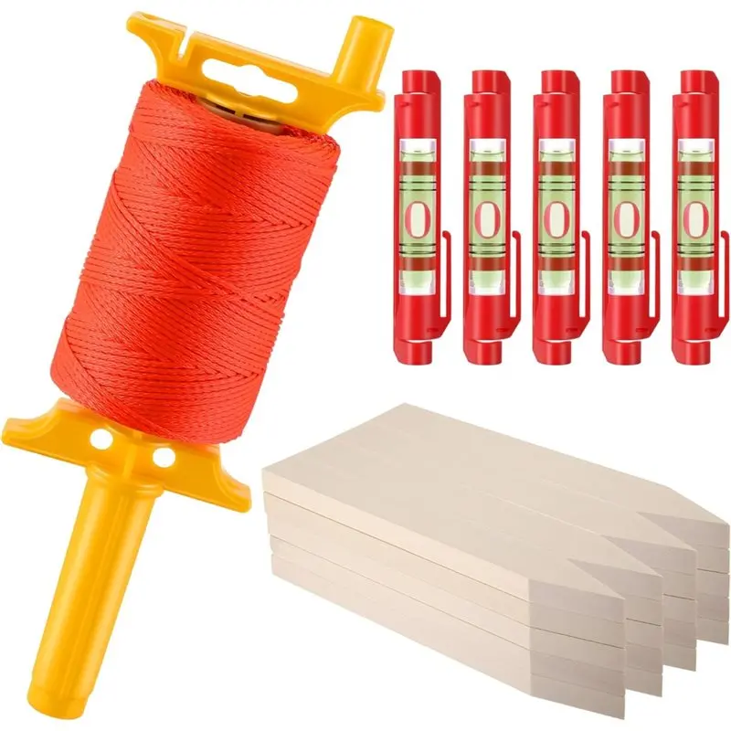 Happy New- Outdoor Projects Construction String Line Kit, With Handle& 5 Pcs Built-In Levels For Yard& Garden, DIY
Happy New- Outdoor Projects Construction String Line Kit, With Handle& 5 Pcs Built-In Levels For Yard& Garden, DIY