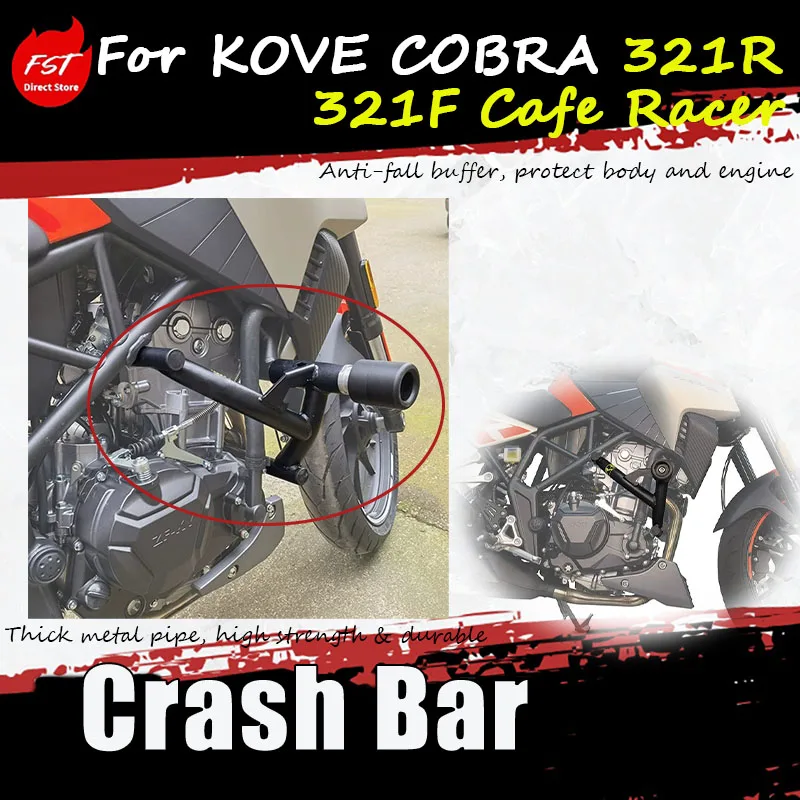 For KOVE COBRA 321R/321F Cafe Racer, the modification accessories include guard bars, racing bars, anti-slip balls and bumpers.
For KOVE COBRA 321R/321F Cafe Racer, the modification accessories include guard bars, racing bars, anti-slip balls and bumpers.
