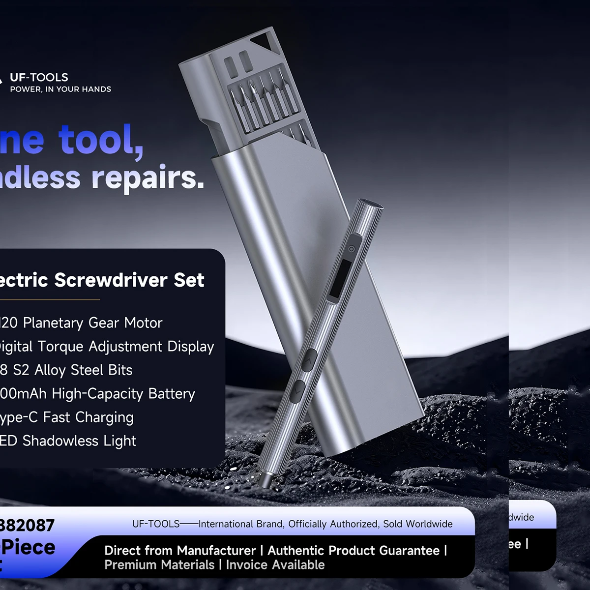 52 in 1 Precision Electric Screwdriver Set N20 Gear Mini Cordless Rechargeable Torque Digital Display Repair Tool Kit DIY Tool
52 in 1 Precision Electric Screwdriver Set N20 Gear Mini Cordless Rechargeable Torque Digital Display Repair Tool Kit DIY Tool