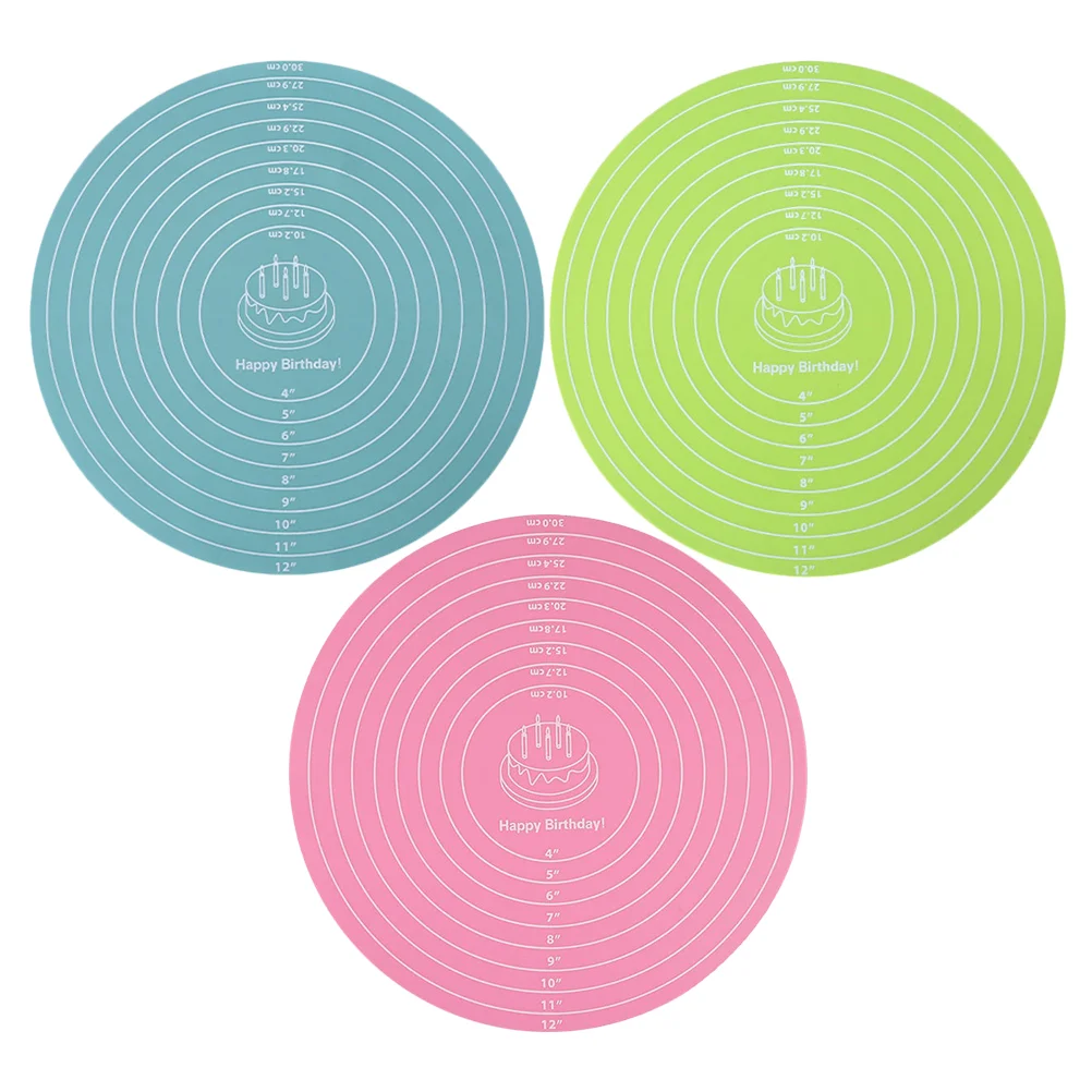 3 Pcs Silicone Baking Mat with Measurement for Cake Turntable Non-slip Dough Rolling Silica Gel Pastry
3 Pcs Silicone Baking Mat with Measurement for Cake Turntable Non-slip Dough Rolling Silica Gel Pastry