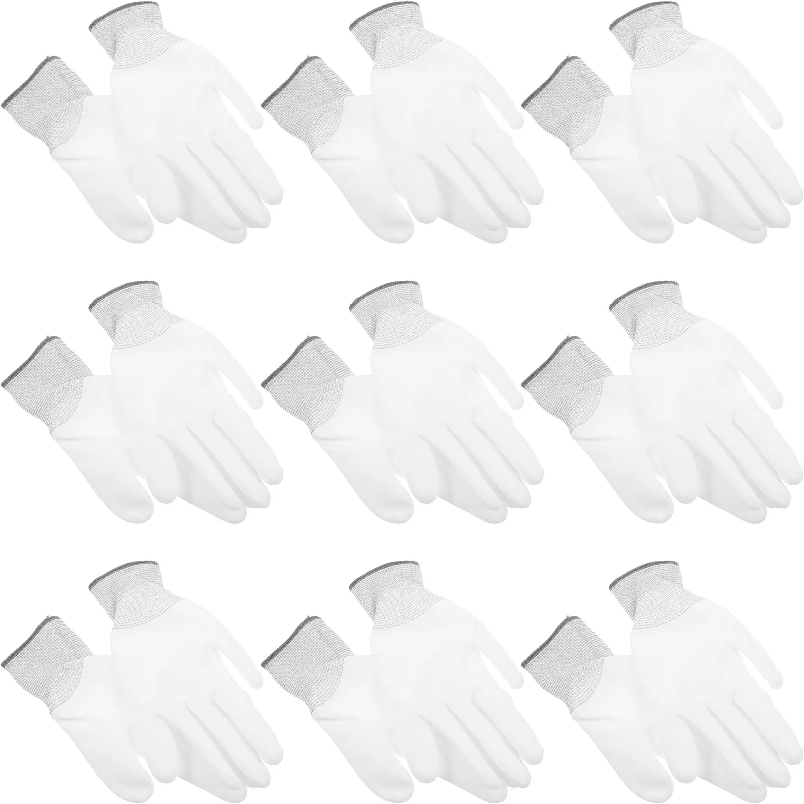 12Pcs Antistatic Gloves PU Coated Fingertips Nylon Polyester Work Gloves for Electricians Electronics Assembly Mechanics
12Pcs Antistatic Gloves PU Coated Fingertips Nylon Polyester Work Gloves for Electricians Electronics Assembly Mechanics