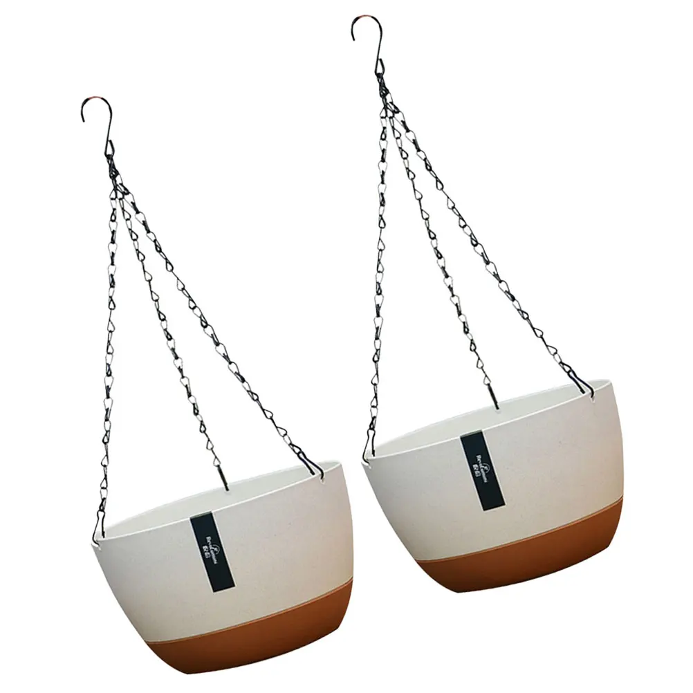 2 Sets Hanging Planter Baskets Flower Pots Plastic Metal Lightweight Balcony Garden Plant Decor Planters
2 Sets Hanging Planter Baskets Flower Pots Plastic Metal Lightweight Balcony Garden Plant Decor Planters