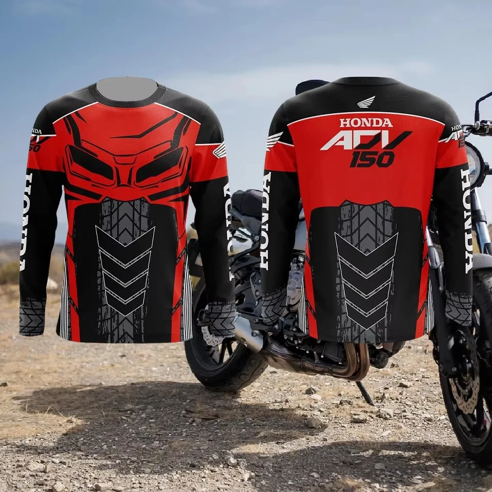 Новый летний модный гоночный костюм Honda для мотоциклов, быстросохнущая футболка с круглым вырезом, уличная футболка с длинными рукавами для бездорожья и защиты от солнца
Новый летний модный гоночный костюм Honda для мотоциклов, быстросохнущая футболка с круглым вырезом, уличная футболка с длинными рукавами для бездорожья и защиты от солнца