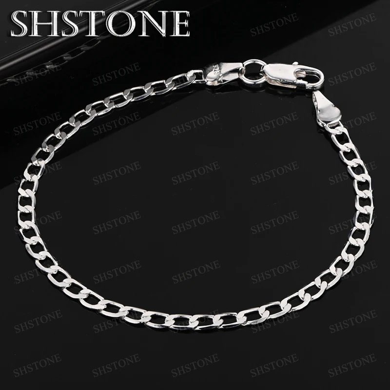 Female Jewelry 4mm 925 Sterling Silver Bracelet Fine Accessories Male Trend Silver Ornament Fashion Wedding Party Birthday Gift
Female Jewelry 4mm 925 Sterling Silver Bracelet Fine Accessories Male Trend Silver Ornament Fashion Wedding Party Birthday Gift