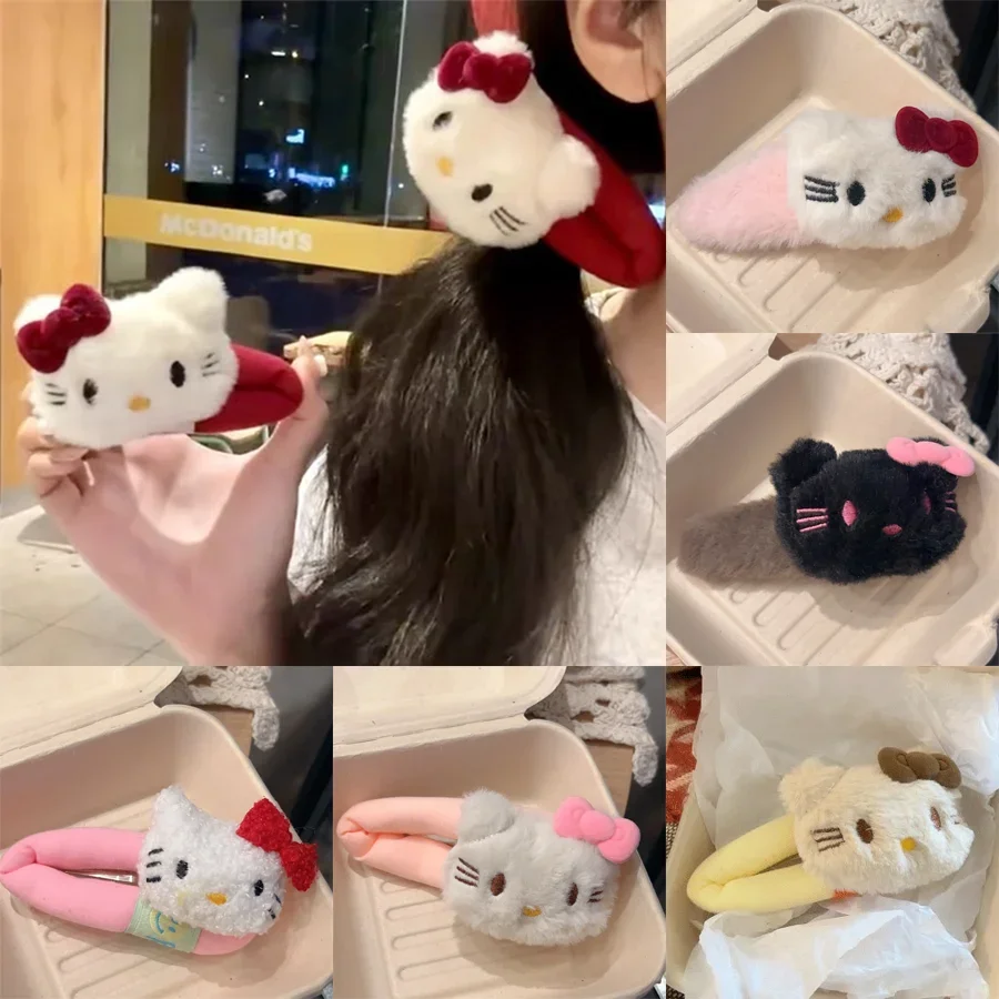 Sanrio Hello Kitty Hairpin Autumn and Winter Cute Plush Kitty Sweet Red Bow Hairpin Girl Bangs Cartoon BB Hair Accessories
Sanrio Hello Kitty Hairpin Autumn and Winter Cute Plush Kitty Sweet Red Bow Hairpin Girl Bangs Cartoon BB Hair Accessories
