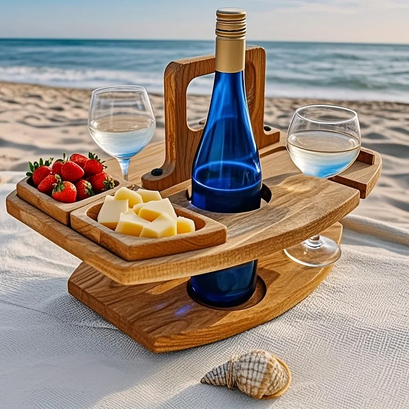 Портативный деревянный стеллаж для хранения винного стола, идеально подходящий для пикников на открытом воздухе, пляжа, романтических ужина - идеально подходит для любителей винного кемпинга
Портативный деревянный стеллаж для хранения винного стола, идеально подходящий для пикников на открытом воздухе, пляжа, романтических ужина - идеально подходит для любителей винного кемпинга