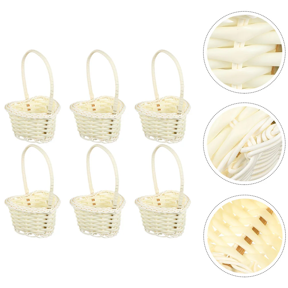 6 Pcs Woven Flower Basket Mini Craft Decorative Plastic Model Adornment Props Micro Scene Wedding Decorations
6 Pcs Woven Flower Basket Mini Craft Decorative Plastic Model Adornment Props Micro Scene Wedding Decorations