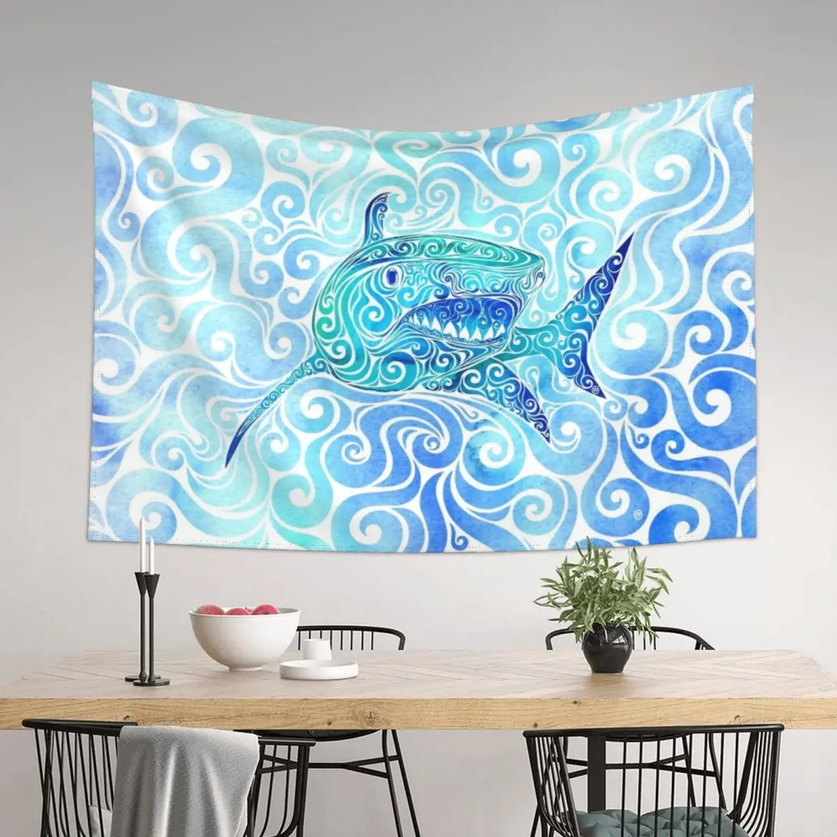 Swirly Shark Tapestry Aesthetic Room Decor Home Supplies Wall Mural Tapestry 
Swirly Shark Tapestry Aesthetic Room Decor Home Supplies Wall Mural Tapestry