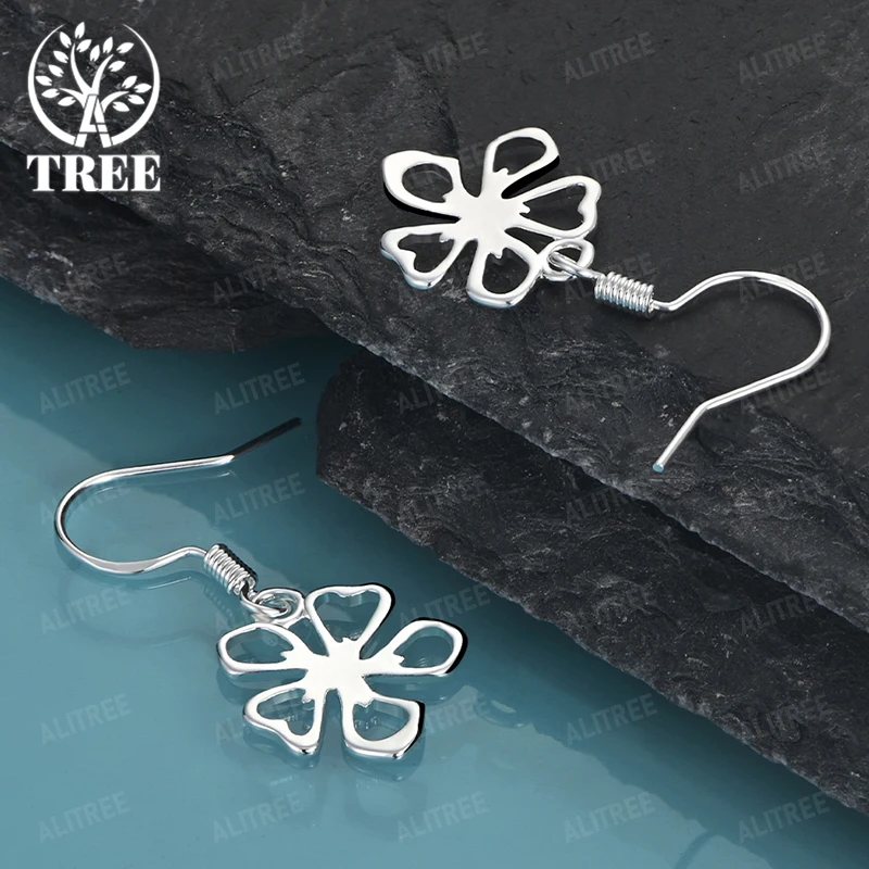 925 Sterling Silver Flower Shape Drop Earrings Women Wedding Accessories Beautiful Jewelry Engagement Party Gift Pretty Earrings
925 Sterling Silver Flower Shape Drop Earrings Women Wedding Accessories Beautiful Jewelry Engagement Party Gift Pretty Earrings