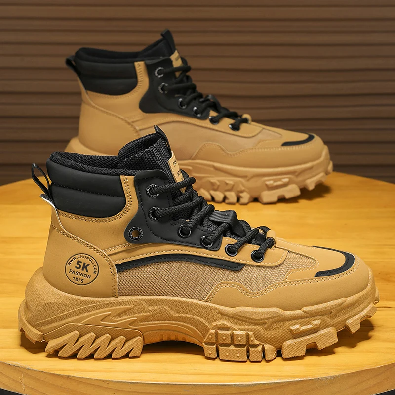 Men's Work Boots Outdoor Climbing Anti-slip Wear-resistant Sports Thick Bottom Heightening Black Boots Labor Protection
Men's Work Boots Outdoor Climbing Anti-slip Wear-resistant Sports Thick Bottom Heightening Black Boots Labor Protection