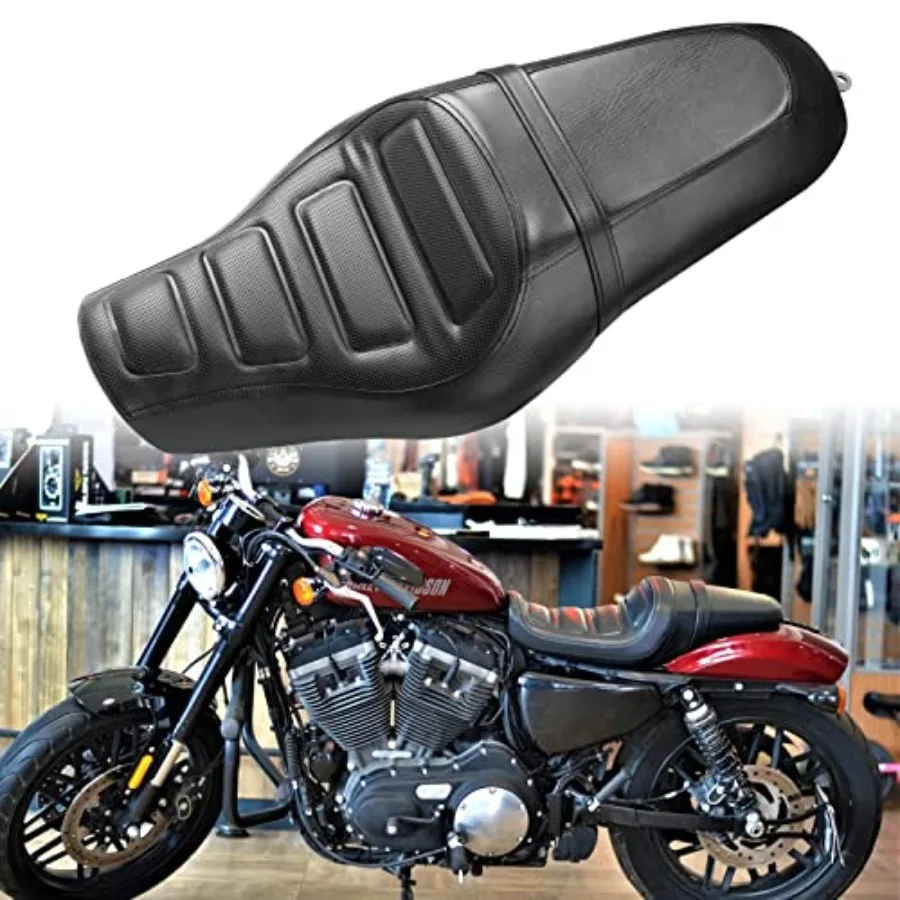 Motorcycle Two Up Seat Front Driver Rear Passenger Rider Seats Compatible with Harley Sportster Iron 883 1200 Chopper Bobber Ca
Motorcycle Two Up Seat Front Driver Rear Passenger Rider Seats Compatible with Harley Sportster Iron 883 1200 Chopper Bobber Ca