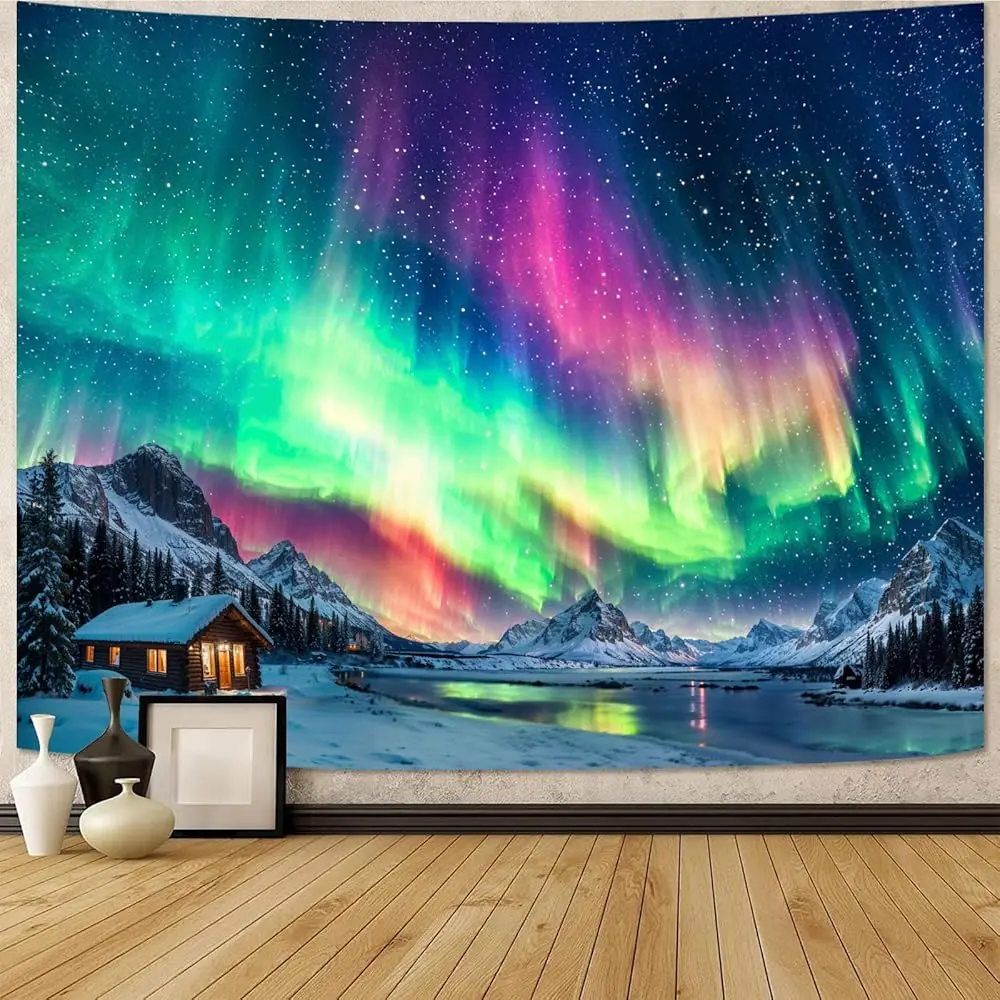 Гобелен Spenlife Winter Aurora Borealis с изображением северного сияния и гор, настенный декор для уютной спальни и гостиной
Гобелен Spenlife Winter Aurora Borealis с изображением северного сияния и гор, настенный декор для уютной спальни и гостиной